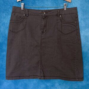 Christopher & Banks Grey Denim Skirt, Size 14